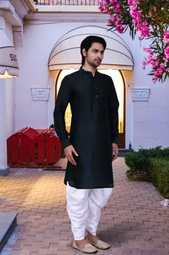 Art silk kurta patiala for mens