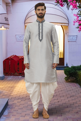 Art silk kurta patiala for mens 1