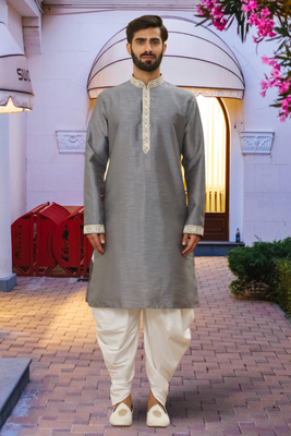 Art silk kurta patiala for mens 1