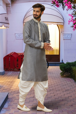 Art silk kurta patiala for mens 2
