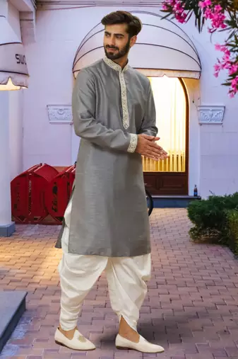 Art silk kurta patiala for mens
