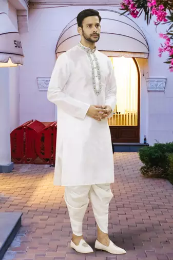 Art silk kurta patiala for mens
