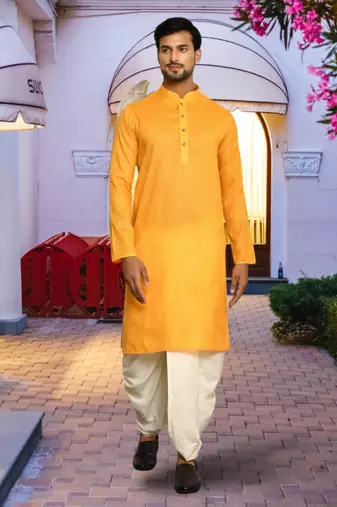Art silk dhoti kurta for mens