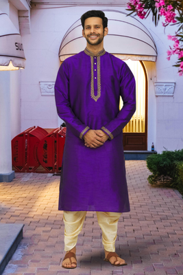 Art silk kurta patiala for mens 1