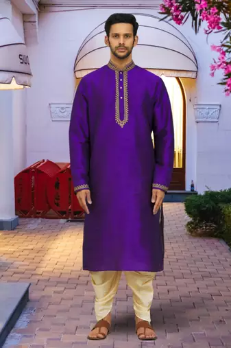 Art silk kurta patiala for mens