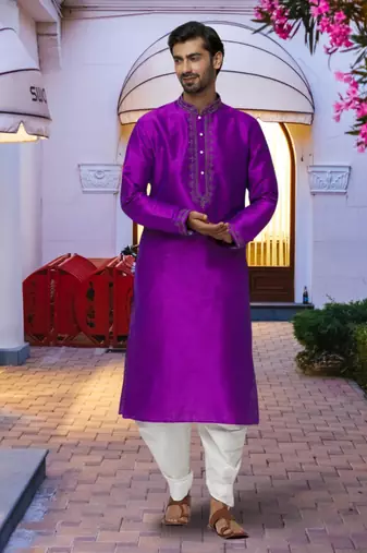 Art silk kurta patiala for mens