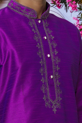 Art silk kurta patiala for mens 4