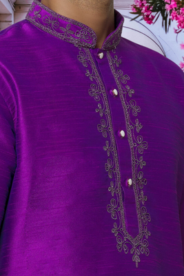 Art silk kurta pajama for mens 4