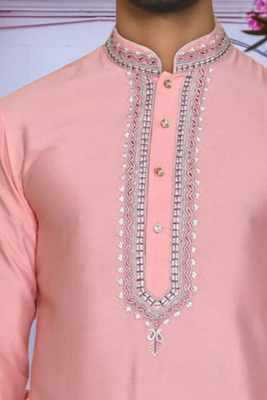 Art silk kurta pajama for mens 4