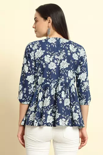 Women Floral Printed Short Kurta