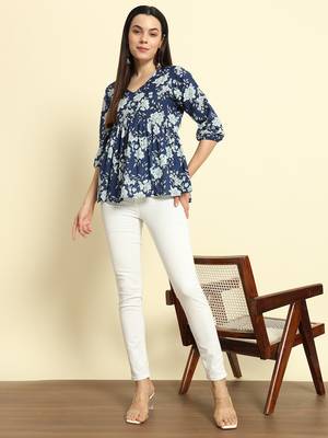Women Floral Printed Short Kurta 3