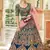  Blue Thread Zari Dori And Sequins Embroidered Velvet Bridal Wear Wedding Lehenga Choli For Bride