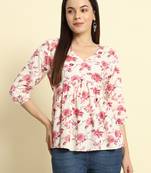 Women Floral Printed Short Kurta