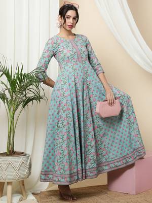 Women Trending Floral Printed Anarkali Kurta 3