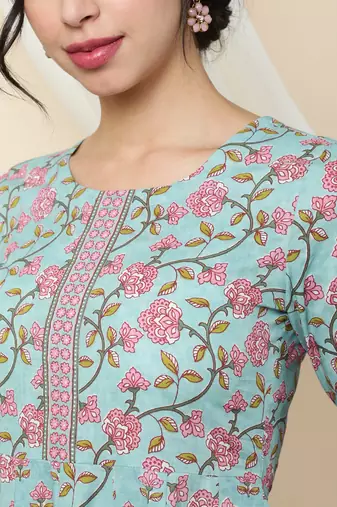 Women Trending Floral Printed Anarkali Kurta