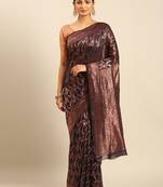 Sangam Prints Navy Blue Cotton Woven Work Traditional Saree