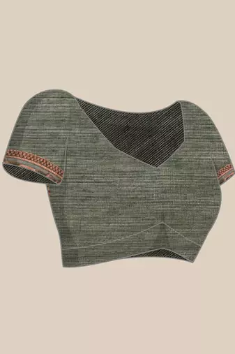Sangam Prints Dark Green Cotton Woven Work Traditional Saree