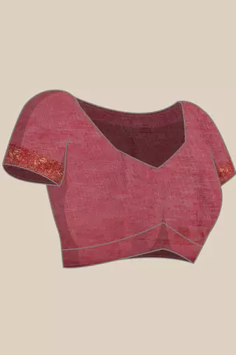 Sangam Prints Magenta Cotton Woven Work Traditional Saree