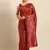 Sangam Prints Maroon Cotton Woven Work Traditional Saree