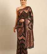 Sangam Prints Green Cotton Woven Work Traditional Saree