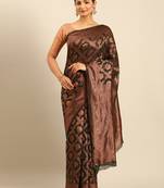 Sangam Prints Bottle Green Cotton Woven Work Traditional Saree