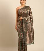 Sangam Prints Green Cotton Woven Work Traditional Saree