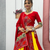 Anara Navratri Collection: Designer Red Semi Stitched Lehenga Choli