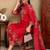 Pink embroidered silk blend stitched readymade suit