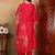 Pink embroidered silk blend stitched readymade suit