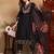Black embroidered silk blend stitched readymade suit