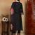 Black embroidered silk blend stitched readymade suit