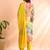 Yellow printed blended cotton stitched readymade suit
