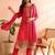 Pink printed chanderi silk stitched readymade suit