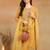 Gold embroidered silk blend stitched readymade suit