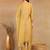 Gold embroidered silk blend stitched readymade suit