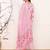 Pink printed rayon stitched readymade suit