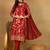 Maroon printed rayon stitched readymade suit