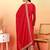 Red embroidered silk blend stitched readymade suit