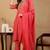 Maroon embroidered silk blend stitched readymade suit