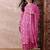 Pink printed rayon stitched readymade suit