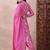Pink printed rayon stitched readymade suit