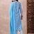 Blue printed rayon stitched readymade suit