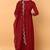 Red embroidered georgette stitched readymade suit