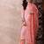 Pink printed rayon stitched readymade suit