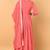 Pink embroidered georgette stitched readymade suit