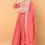 Pink embroidered georgette stitched readymade suit