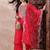 Pink embroidered silk blend stitched readymade suit