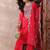 Pink embroidered silk blend stitched readymade suit