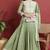 Green embroidered georgette stitched readymade suit