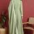Green embroidered georgette stitched readymade suit